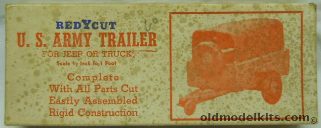 RedYCut 1/24 US Army Trailer For Jeep or Truck, 317 plastic model kit